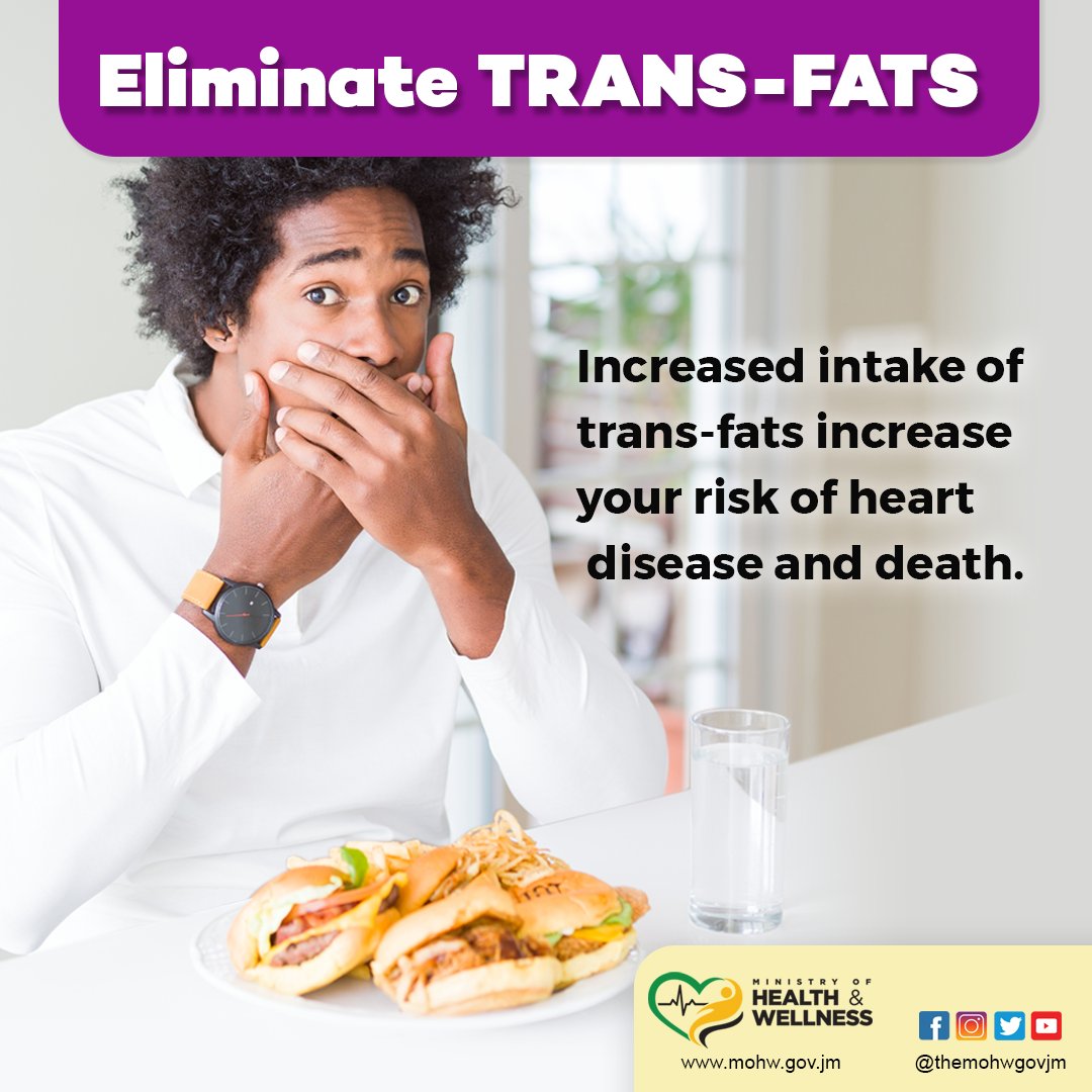 The more trans-fat you eat, the higher your risk of heart disease and death. Cut back. Live better. ❤️ #TransFat