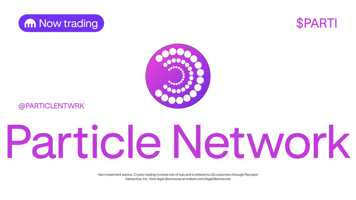 $PARTI <a href="/ParticleNtwrk/">Particle Network</a> is now live on Kraken.

One account. One balance. Any chain.

Start trading now ⤵️
p.k.xyz/9f1e/70abkc4m