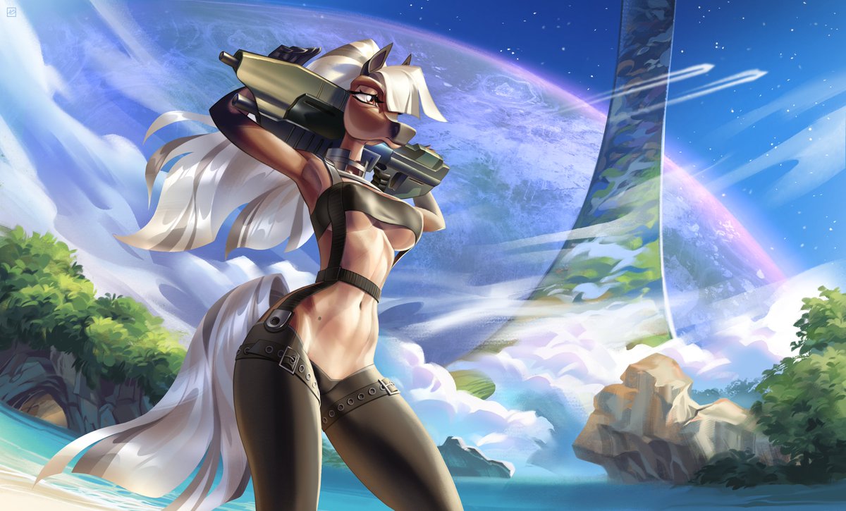 Katia for <a href="/TheScreamPits/">TheScreamPits</a> 
#holivi #furryarwork #horse #cosmos