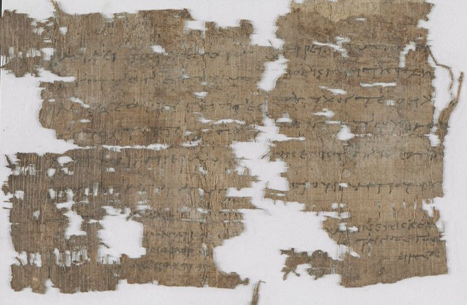 Partytime in Egypt 2270 years ago: 

"at the last party, someone took off all my clothes and stole them, please, Pharaoh, help me investigate their whereabouts to get them back or recieve compensation"   
Petition to Ptolemy II
<a href="/BLMedieval/">Medieval Manuscripts</a>
Papyrus 2974