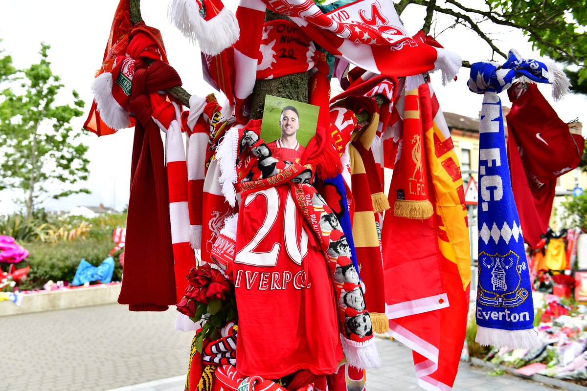 James Malone (@jimmalone56) on Twitter photo Floral tributes, scarves etc outside LFC in memory of Diogo Jota. <a href="/LFC/">Liverpool FC</a> <a href="/lpool_LSSL/">Liverpool Streetscene Services Ltd</a> <a href="/LowerBlock/">Lower Block</a> <a href="/WSC_magazine/">When Saturday Comes</a> <a href="/lpoolcouncil/">Liverpool City Council</a> <a href="/BBCNWT/">BBC North West</a> <a href="/BBCSport/">BBC Sport</a> <a href="/BBCMOTD/">Match of the Day</a> <a href="/bbcmerseyside/">BBC Merseyside</a> <a href="/oldpicposter/">Kathleen</a> <a href="/andymal90/">Andy Malone ππ€πΌ</a> <a href="/johnozzer/">John O'Neill</a> <a href="/MrsTimCahill/">Vicki O'Neill</a> <a href="/GiuliaBould/">Giulia Bould</a> Floral tributes, scarves etc outside LFC in memory of Diogo Jota. <a href="/LFC/">Liverpool FC</a> <a href="/lpool_LSSL/">Liverpool Streetscene Services Ltd</a> <a href="/LowerBlock/">Lower Block</a> <a href="/WSC_magazine/">When Saturday Comes</a> <a href="/lpoolcouncil/">Liverpool City Council</a> <a href="/BBCNWT/">BBC North West</a> <a href="/BBCSport/">BBC Sport</a> <a href="/BBCMOTD/">Match of the Day</a> <a href="/bbcmerseyside/">BBC Merseyside</a> <a href="/oldpicposter/">Kathleen</a> <a href="/andymal90/">Andy Malone ππ€πΌ</a> <a href="/johnozzer/">John O'Neill</a> <a href="/MrsTimCahill/">Vicki O'Neill</a> <a href="/GiuliaBould/">Giulia Bould</a>