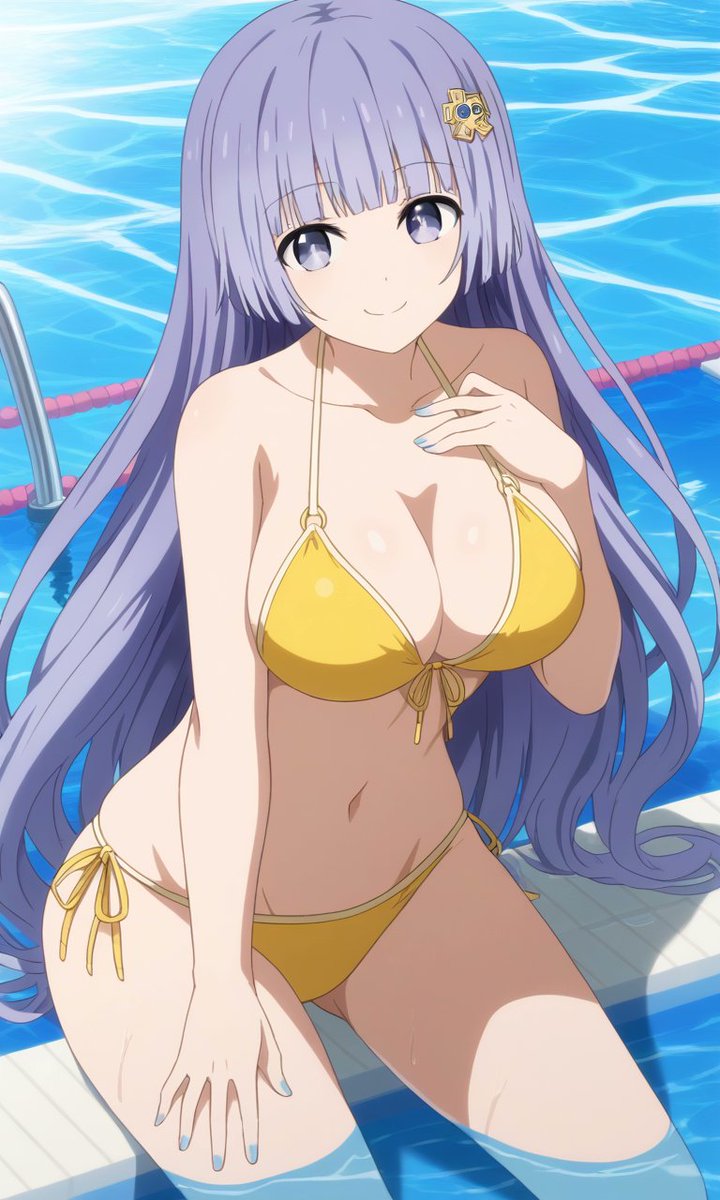 Yuzuru: "Question. Why are we doing this?"

Kaguya: "Why? Because Kurumi was lazy yesterday, and we need to give our fans something for #TittyTuesday."

Miku: "Ooh, fans you say? Let me join you both.~"

Both: "Just don't try anything funny, got it?"