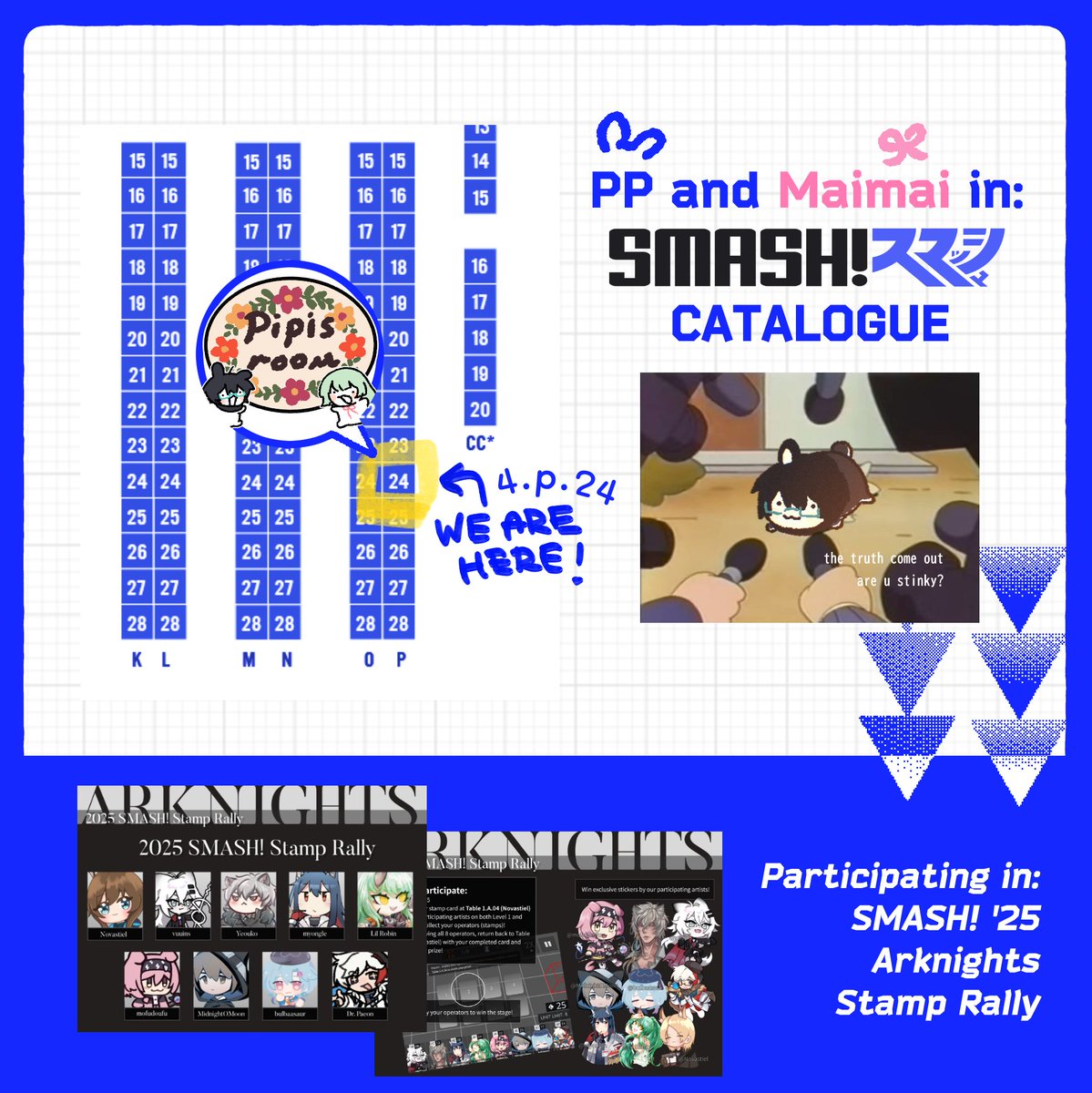 paegeon's tweet image. hiiiiiiiii I'll be tabling at SMASH! Sydney with my friend @_pkii ! Here's my catalogue🥤
John is here to bring you the ARKNIGHTS
📍Level 4, P.24
#smashcon #smashcon2025