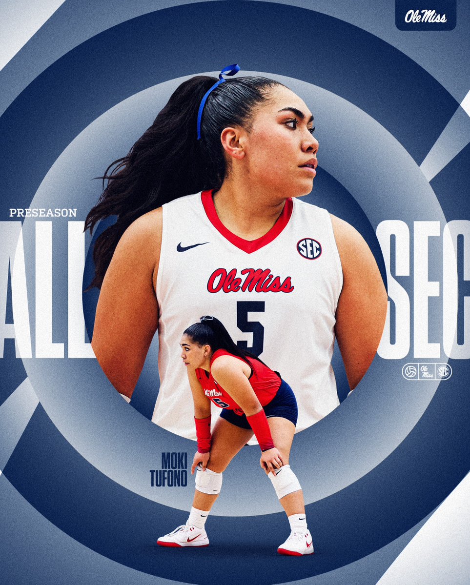 OleMissVB's tweet image. Right where she belongs 馃搱
Mokihana Tufono has been named to All-@SEC Preseason team!
馃敆 rebs.us/46t6j88