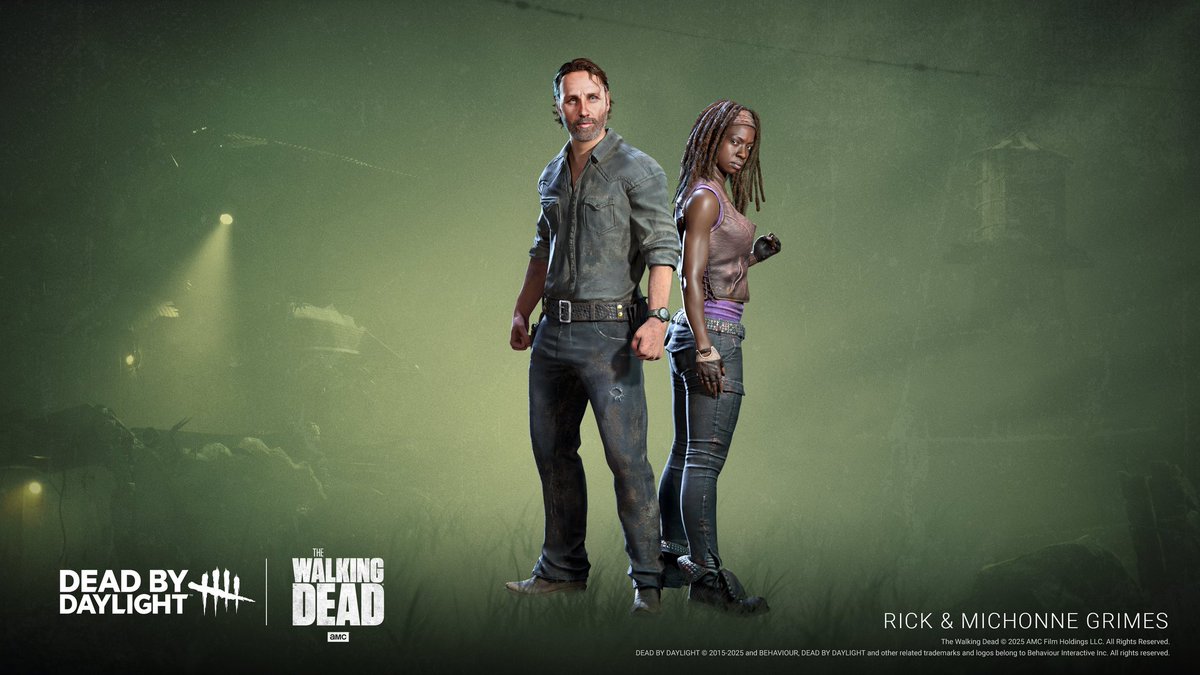 DbdNewsReal's tweet image. Dead by Daylight x The Walking Dead

New Survivors:

Rich and Michonne Grimes