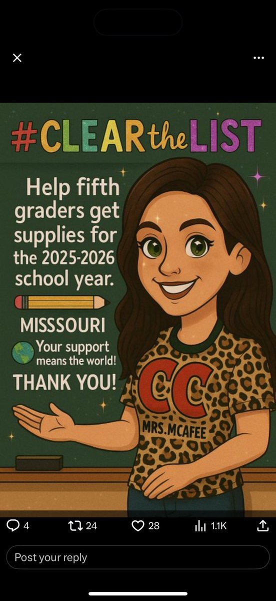aliceau16's tweet photo. First year 5th grade teacher feeling overwhelmed—any help is so appreciated! 💛📚
Here’s my wishlist: 
RP for RP!!!
https://t.co/k2ADoBvtB3
@AlaneAdamsBooks 
@amazon 
@TheIowaHawkeyes 
@blckriflecoffee 
@Gruntstyle https://t.co/HYsgxfPXBo