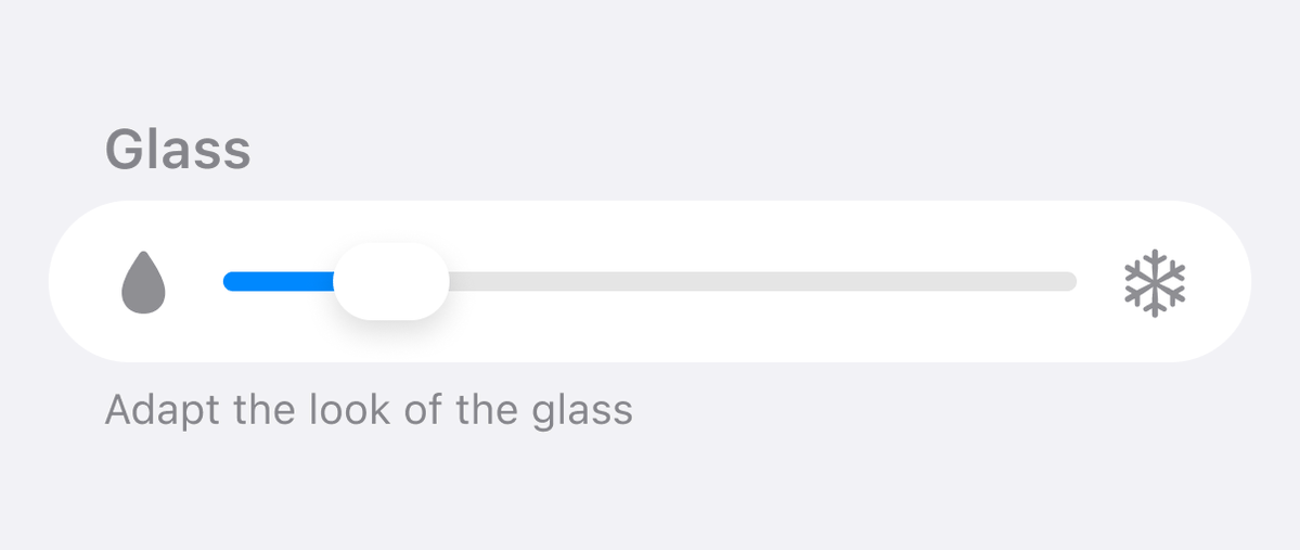 avstorm's tweet image. Would be nice if we could decide how the glass should look in iOS 26