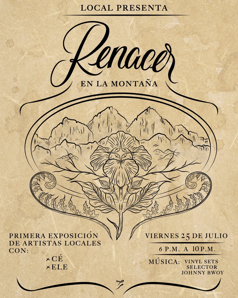 •ʀᴇɴᴀᴄᴇʀ ᴇɴ ʟᴀ ᴍᴏɴᴛᴀɴ̃ᴀ•

Nuestra primera expo 🖼️👁️✍🏽
Viernes 25 de julio
6 P.M. - 10 P.M. 
📍15 Avenida Miguel Melendez Muñoz Cayey, Puerto Rico

Info IG <a href="/lamagiadece/">𝕮𝖊́ ☾</a> <a href="/eletypee/">Ele</a>