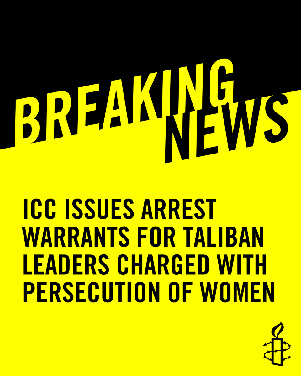 The International Criminal Court (ICC) Pre-Trial Chamber has issued arrest warrants against the Taliban Supreme Leader, Haibatullah Akhundzada, and the Taliban Chief Justice, Abdul Hakim Haqqani for the crime against humanity of gender persecution in Afghanistan and their alleged
