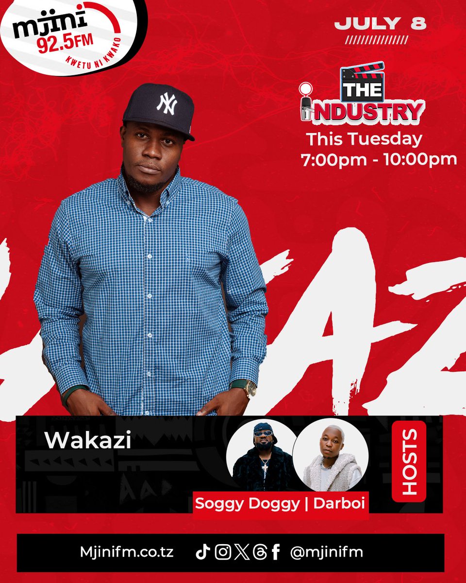 Wakazi's tweet image. Nitakuwa Live kwenye The Industry ya Mjini FM kuanzia Saa 2:00 usiku (8pm).. you know the vibes!! tune in. #Workethic