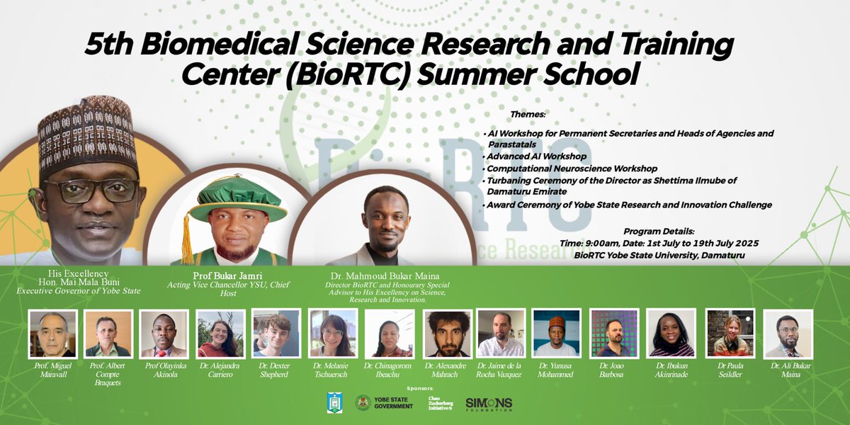 Mohdjidda's tweet image. Day 2 of #BioRTC2025 Computational Neuroscience at @BioRTCNig! Fired up by the challenge & learning with brilliant minds. Huge thanks to @simonsfoundation, @YobeStateGovt @yobestate, @yobestateuni, & @BioRTCNig for empowering our perseverance! 💪