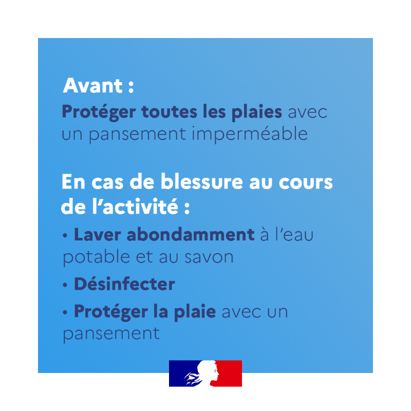Sante_Gouv's tweet photo. #ÉtéSansSouci ☀ | Cet été, pratiquez des activités nautiques en eau douce en toute sécurité !

Pour que canoë, canyoning, pêche ou baignade restent un plaisir, adoptez quelques gestes de précaution contre les bactéries présentes dans l’eau douce ⤵

📲 : https://t.co/5nZmLAmCKS