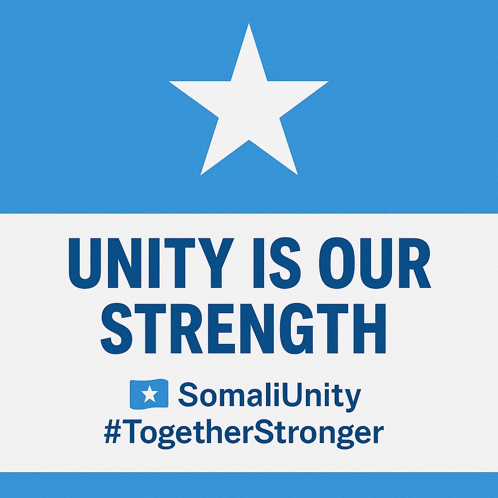 cabdullaahimo's tweet photo. Our power is not in numbers — it’s in unity. 🇸🇴
We rise as one or fall divided.
Let’s choose strength. Let’s choose each other.
#SomaliUnity #TogetherStronger https://t.co/TFxatHB8cX