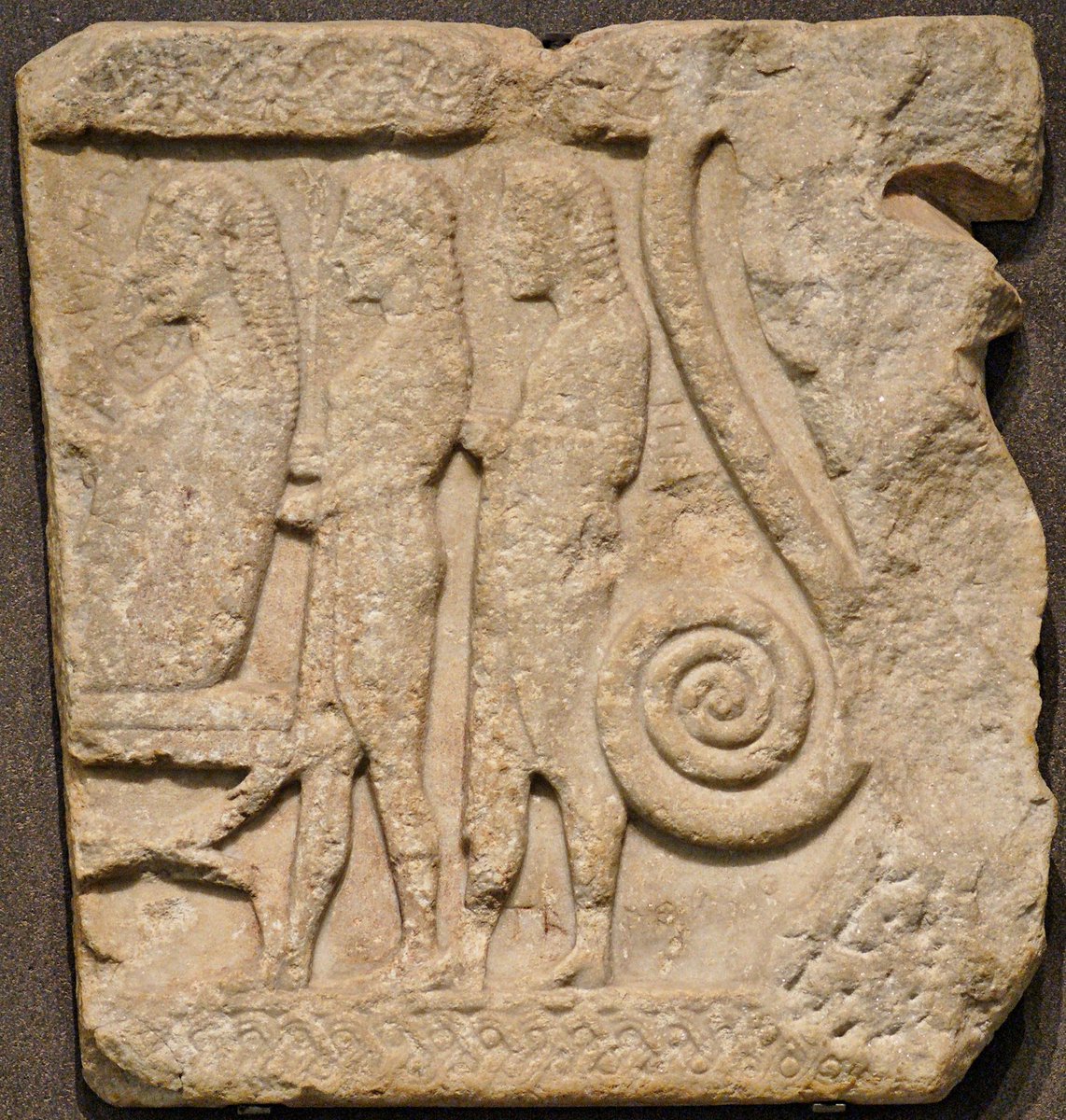 dailyagamemnon's tweet image. — agamemnon, talthybius and epeius, relief (6th century bc, greek)