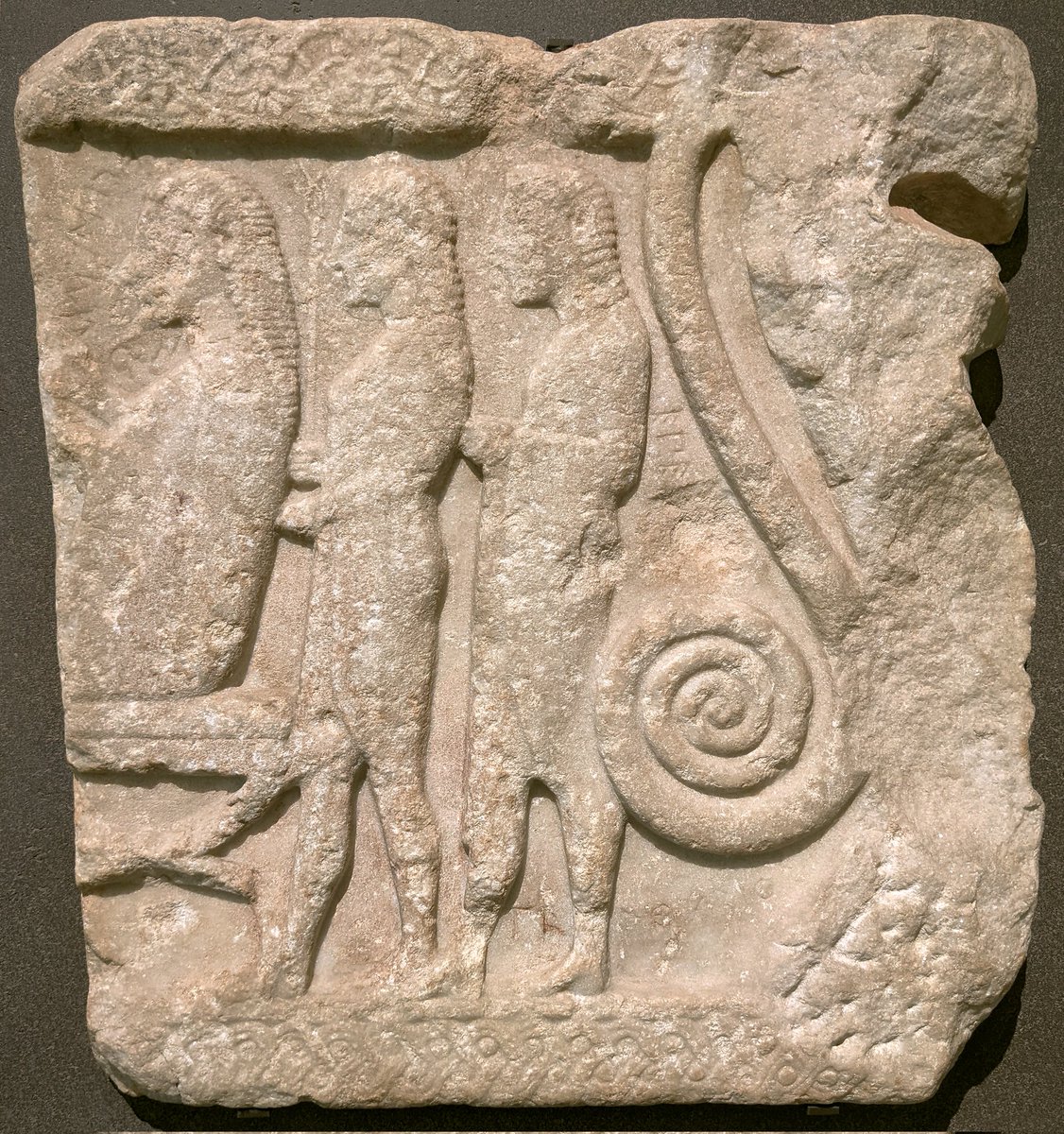 dailyagamemnon's tweet image. — agamemnon, talthybius and epeius, relief (6th century bc, greek)