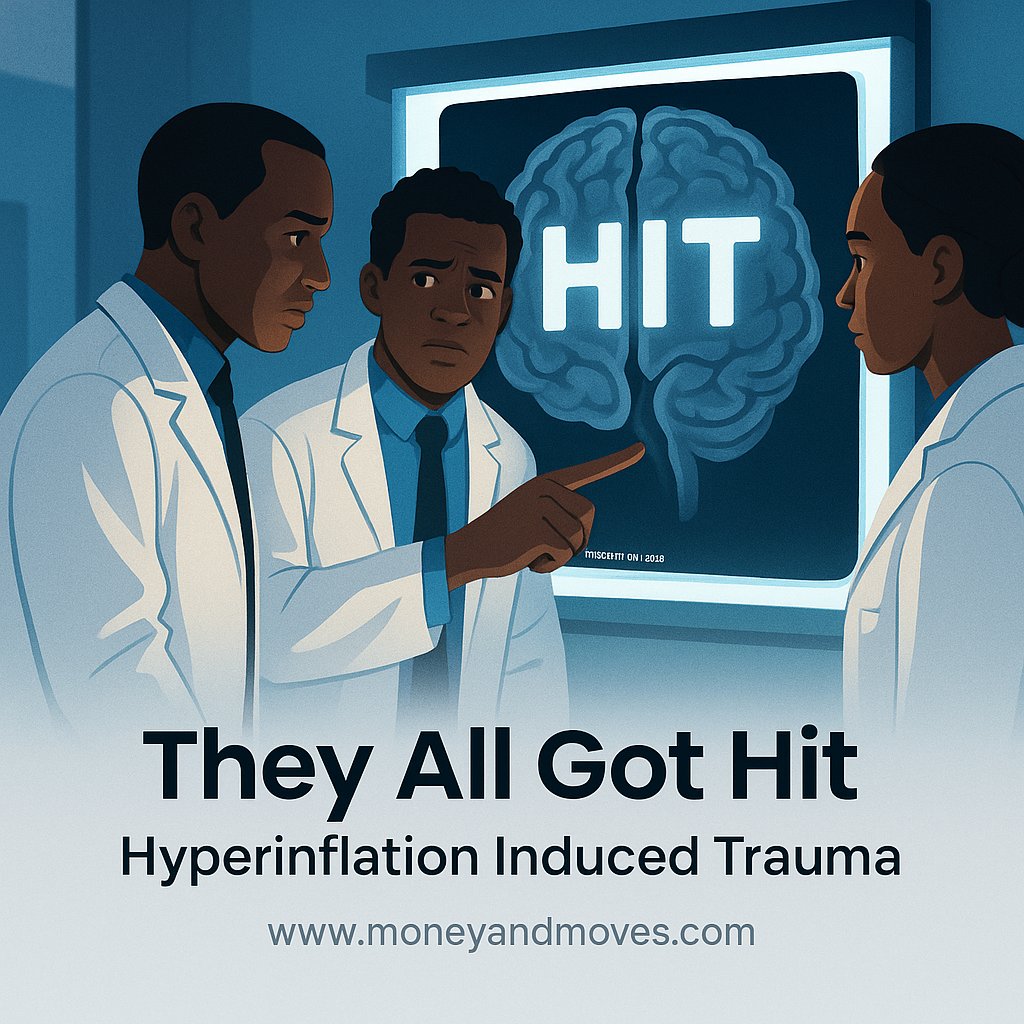 Every Zimbabwean suffers from a psychological condition I call HIT —Hyperinflation Induced Trauma.

Here are 10 symptoms of HIT.

1. You have more money under your mattress than in your local bank.
2. You hoard foreign currency at every chance you get.
3. You have an unusual