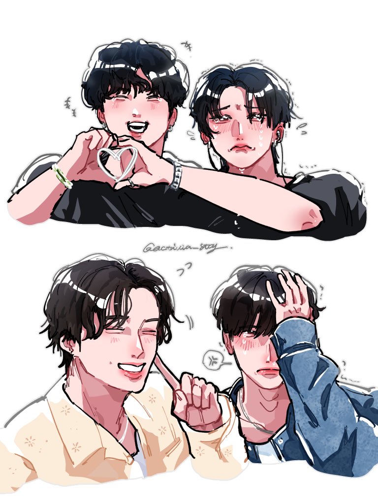 🐖🐇🐥💦　🐺🐶💦

#skzfanart