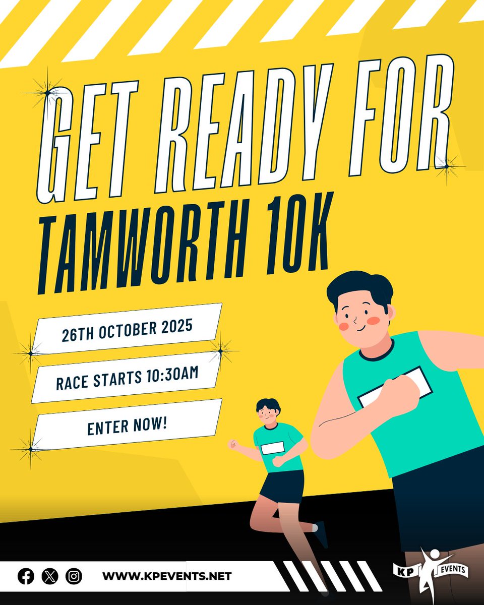 Are you ready? 🏃

Sign up to the Tamworth 10K here: tamworth10k.co.uk

🏃💪
#KPEvents #RunStrong #Tamworth10K