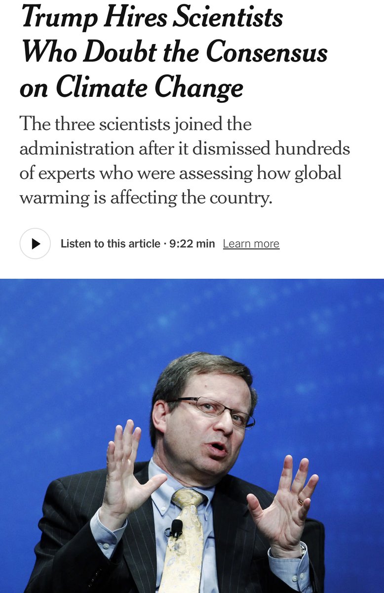 Trump and his Heritage Foundation handlers are dismantling US climate science and meteorology at the behest of Koch Industries, ExxonMobile, Chevron and the rest of the US oil industry. No doubts there. They are fighting the facts. These companies need to be treated accordingly.