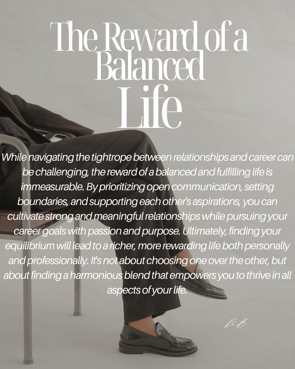 Profbmarson's tweet photo. Balancing Relationships and Career
In today's fast-paced world, the pursuit of a fulfilling career often takes center stage. Weaving a rich tapestry of life also requires nurturing meaningful relationships. Finding the right balance can feel like walking a tightrope. https://t.co/4uQHWxSBrF