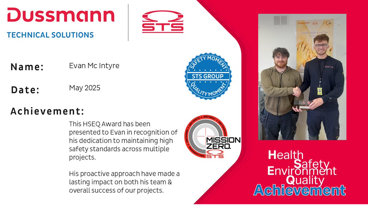 Congratulations to our team members who have been awarded to commend their efforts in going above and beyond to improve and maintain the safety &amp; quality on site. 

Thank you for setting the standard and leading by example. 

#SafetyMoment #STSGroup #HSEQAward