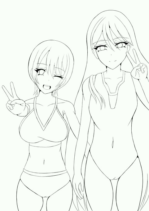 お線画と下塗り
沈黙してるけど裏ではちょこちょこ描いてまーす 