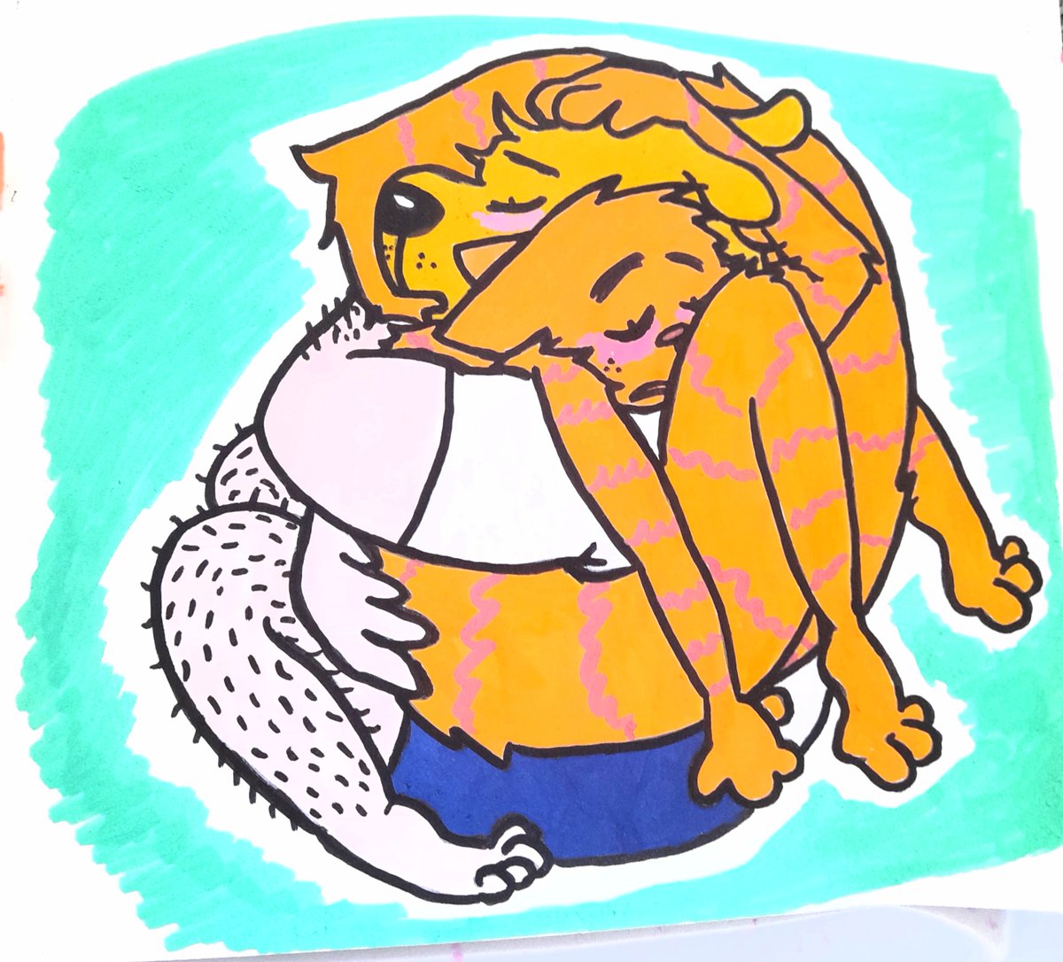 FlavourAmy's tweet image. They dont need blankets, they have each other.
There is no way they sleep like normal people xD 

#dogman