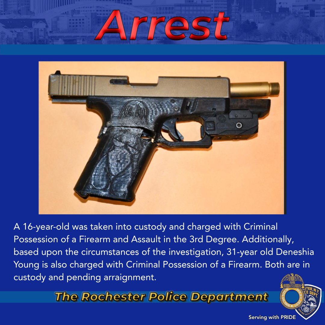RochesterNYPD's tweet image. An arrest has been made in this morning's shooting on Parsells Ave. The investigation found that teens were mishandling a firearm in a bedroom of the house, and a 16-year-old accidentally shot his friend.