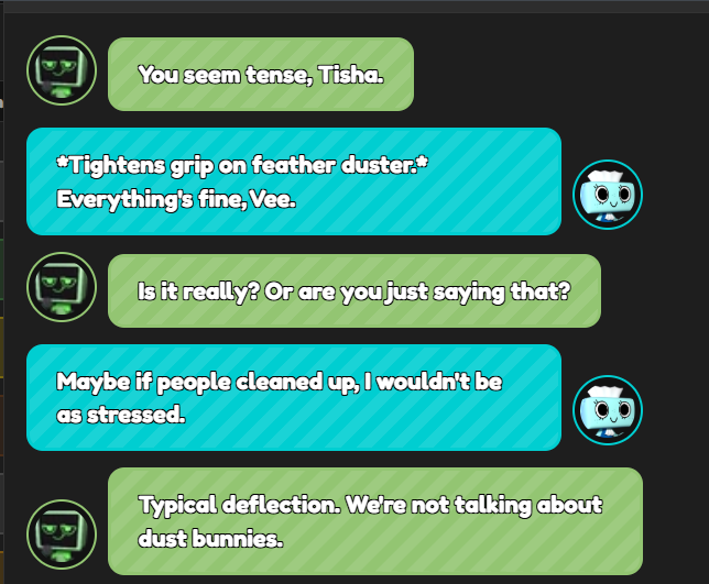 ThirdMusketeer3's tweet photo. I'm dead with this ai conversation lmao, peak fantasy ships before go to sleep
#dandysworld #microtissue #cleanscreen https://t.co/qL31gfv79v