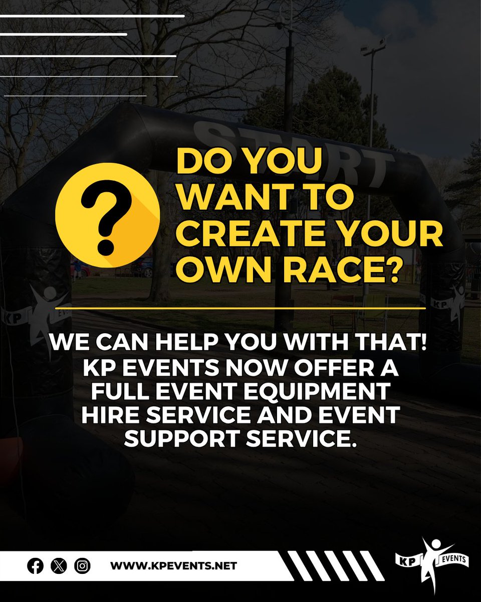 Now’s your chance to create your own race - pretty cool, right? 😎

For more information visit: kpevents.net/6659/race-even…

🏃💪
#KPEvents #RunStrong #EventManagement