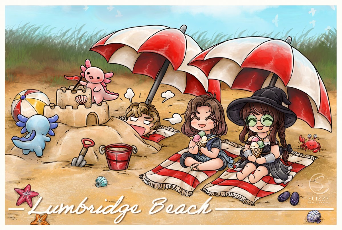 SuizzyOwl's tweet image. Cooling off from the sun and having some fun! π¦ποΈ
Lumbridge Beach shenanigans with @casilliio
#RuneScape #LumbridgeBeach #BeachDays #Chibi #SummerSkilling