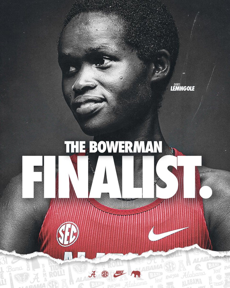 Alabama Athletics (@ua_athletics) on Twitter photo Alabama's Doris Lemngole was named a finalist for The Bowerman! The award is given annually to the top collegiate track and field athletes of the year. Fan voting is open now until 1 p.m. CT on Thu, July 10.
Vote Here: ustfccca.org/the-bowerman
#RollTide | <a href="/AlabamaTrack/">Alabama Track & Field</a> Alabama's Doris Lemngole was named a finalist for The Bowerman! The award is given annually to the top collegiate track and field athletes of the year. Fan voting is open now until 1 p.m. CT on Thu, July 10.
Vote Here: ustfccca.org/the-bowerman
#RollTide | <a href="/AlabamaTrack/">Alabama Track & Field</a>
