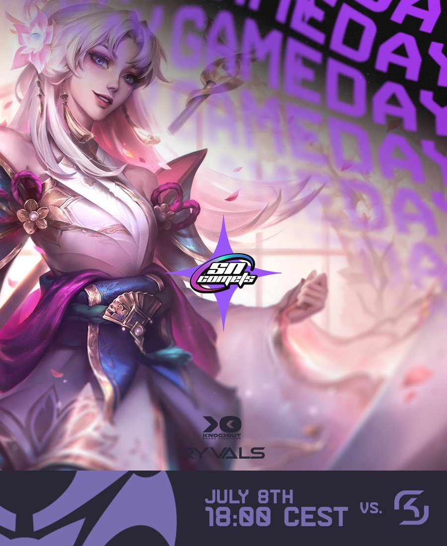 Supernova Comets (@sncomets) on Twitter photo Time for another week of EEC action! ⚡
No slowing down - <a href="/SKGamingLeague/">SK Gaming League of Legends</a> is up next!
⏰12:00 PM EDT | 6:00 PM CEST
⬇️Stream link below!
#BurnBright💫| #SNWIN | #EqualEsportsCup Time for another week of EEC action! ⚡
No slowing down - <a href="/SKGamingLeague/">SK Gaming League of Legends</a> is up next!
⏰12:00 PM EDT | 6:00 PM CEST
⬇️Stream link below!
#BurnBright💫| #SNWIN | #EqualEsportsCup