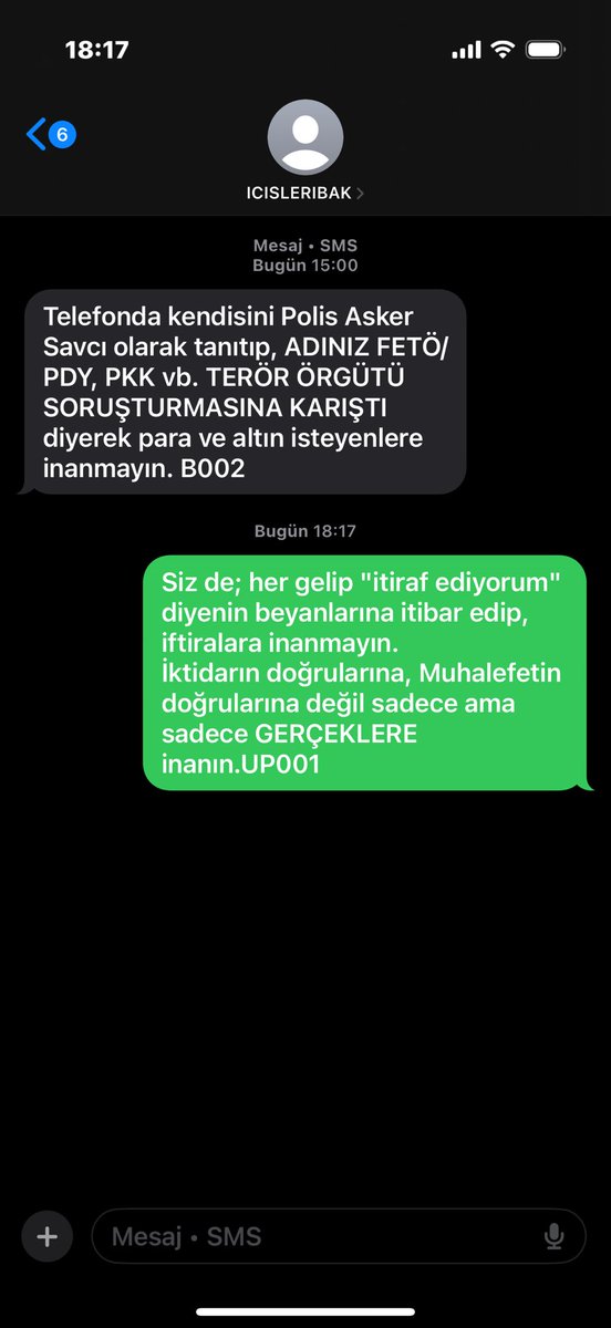 UĞUR POYRAZ (@ugur__poyraz) on Twitter photo Otomatik mesaj da olsa cevap yazmadan edemedim. Mesajım sms ile ulaşmayacağından buradan gönderiyorum. <a href="/adalet_bakanlik/">T.C. Adalet Bakanlığı</a> <a href="/TC_icisleri/">T.C. İçişleri Bakanlığı</a> Otomatik mesaj da olsa cevap yazmadan edemedim. Mesajım sms ile ulaşmayacağından buradan gönderiyorum. <a href="/adalet_bakanlik/">T.C. Adalet Bakanlığı</a> <a href="/TC_icisleri/">T.C. İçişleri Bakanlığı</a>