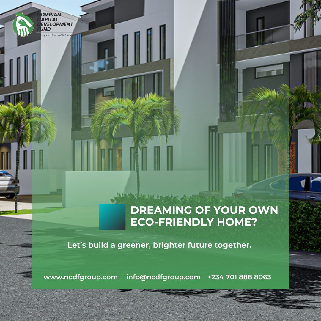 NCDFGroupPlcNIG's tweet photo. Dreaming of an eco-friendly home?
NCDF’s Diaspora Homes Initiative makes sustainable living possible — and affordable!

Learn how you can qualify today: https://t.co/ykiVKrxfp6

#GreenHomes #SustainableLiving #NCDFGroup https://t.co/TO1kxGvCZV