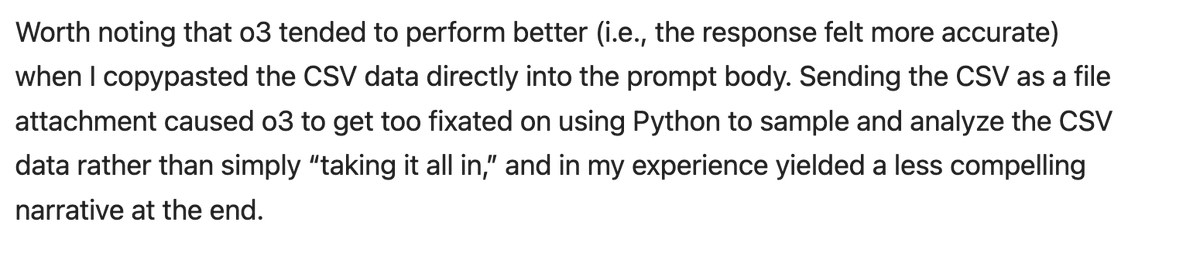 spacemanidol's tweet image. Reading through a blog really summarizes my feelings with some tool use recently. Models really do better with extracted content than tools, because when they use tools, they focus more on using the tool than using the context.
