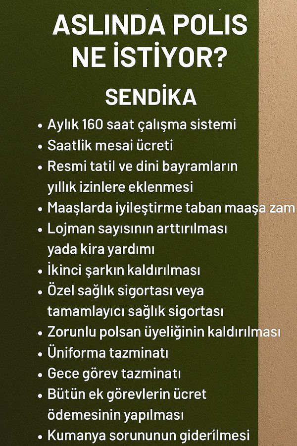 Polisler ne istiyor 
#EmniyetiDuyanVarmı