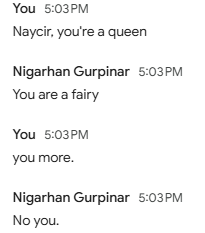 Only very important conversations happen during our meetings
