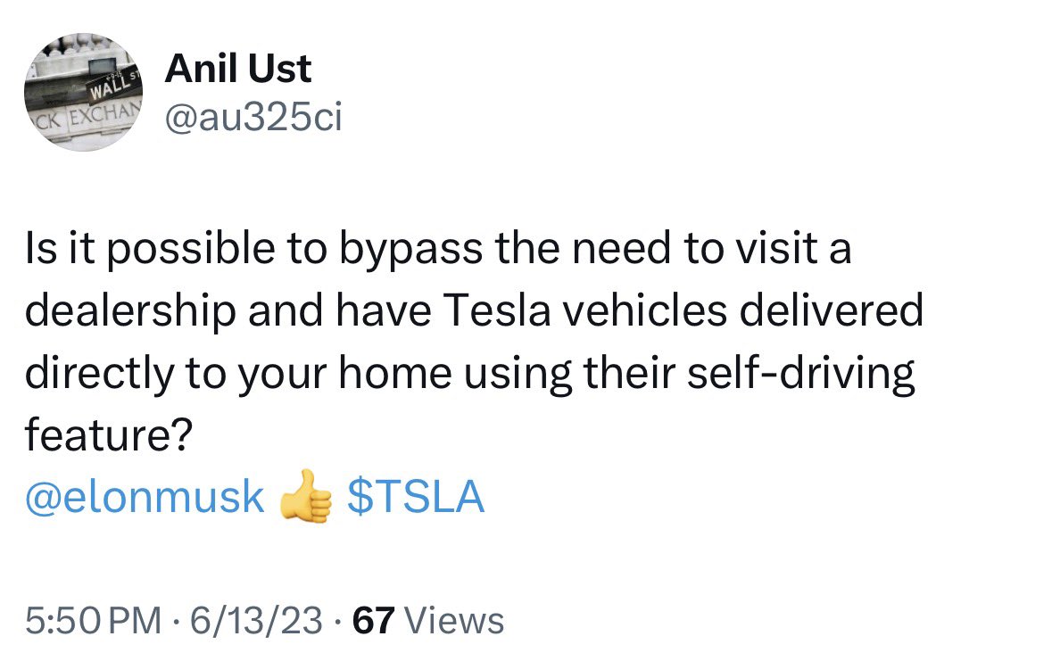 au325ci's tweet photo. @Tslachan 2 years later it became reality!!! @elonmusk $TSLA https://t.co/hUlowl6KSl