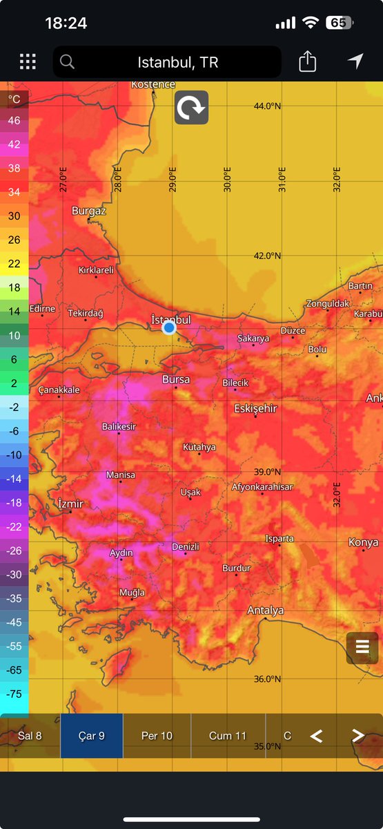 Yarın çarşamba İstanbulda en sıcak gün. Öğlen (11-17) dışarı çıkmayın
