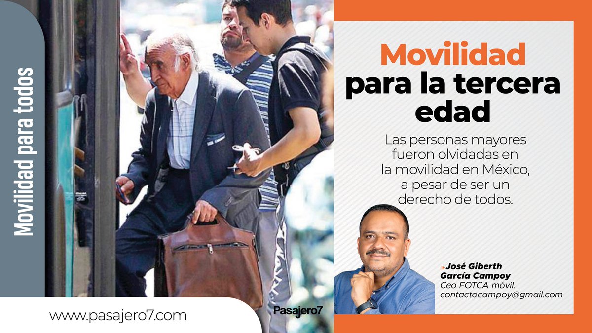 🚶‍♀️👵 Las personas mayores fueron olvidadas en la #movilidad en México. Aunque representan ya el 12.8% de la población, la #infraestructura y los sistemas de #transporte no consideran sus necesidades. 

Lee en #MovilidadParaTodos:acortar.link/LpOFAI

<a href="/FOTCA_MX/">FOTCA</a>
