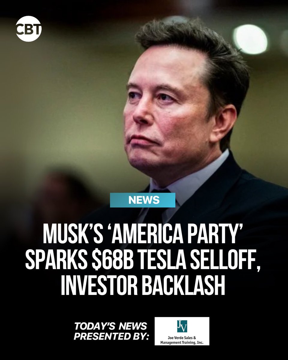 Tesla’s Stock Dips Further as Musk-Trump Feud Heats Up

Tesla shares dropped 7% on Monday, wiping out over $68 billion in market value, as CEO Elon Musk’s clash with President Trump intensifies. After announcing plans to launch his own political party, the “America Party,” Musk