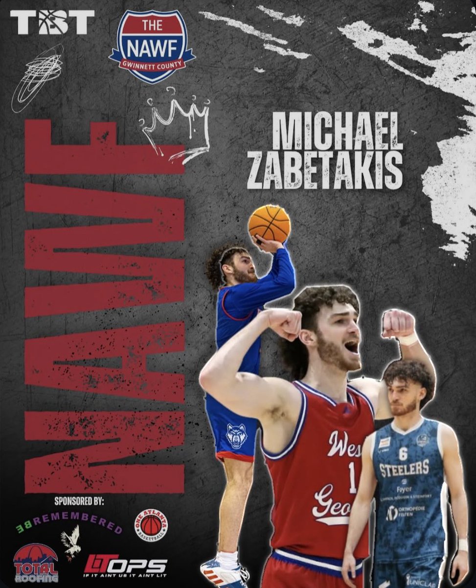 UWG_MBB's tweet image. Shout out to 2️⃣x UWG Grad and 2️⃣ year professional @michaelzabo on getting picked up by @TheNawfTBT ❗️
@thetournament begins in 10 days❗️❗️