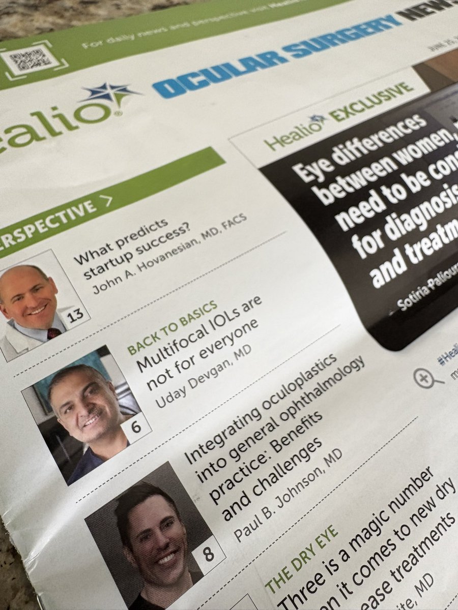 PaulBJohnsonMD's tweet photo. Check out my article in Healioβs Ocular Surgery News! #oculoplastics #asoprs #ophthalmology @gohealio @healioosn https://t.co/uGUZ0ZIjzG