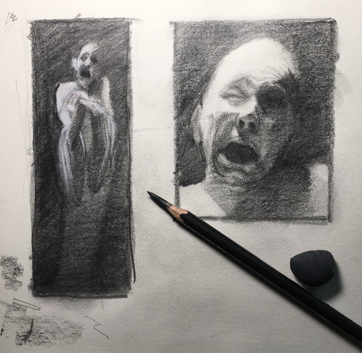 Nicodessin's tweet image. Sketchbook - Working on ideas
Cretacolor Nero crayon on paper

#sketchboo #blackandwhite #ideas #drawing #portrait #art #traditionalart #figure #figurativeart #fun #wip