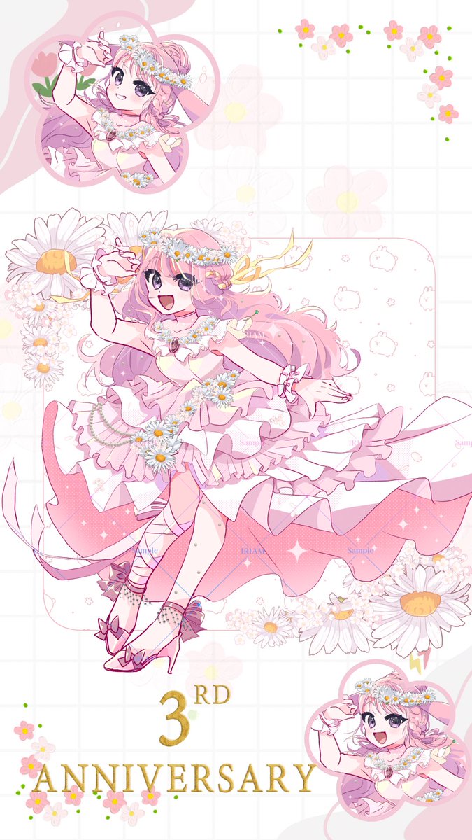 🌼3rd Anniversary🌼
3周年ということで、少し大人っぽいドレスとヒールに大挑戦〜！！
表情差分と、ケモ耳差分もあります！！
今後もたくさん登場していくので、たくさん可愛がってね🥰