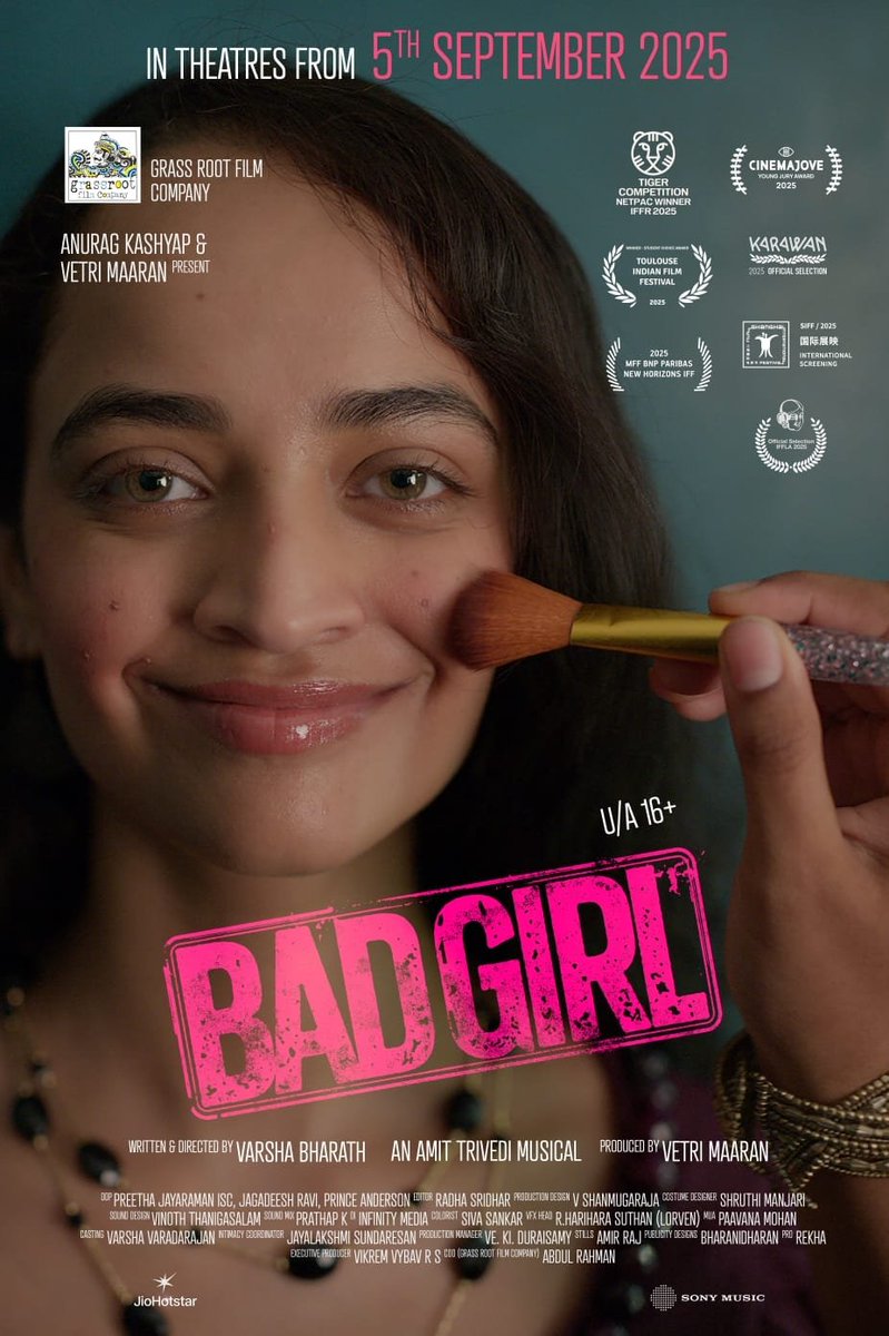 #BadGirl has made waves globally, earning multiple international awards and widespread acclaim🔥
Now, the much-anticipated #BadGirl film is all set to hit the big screen on September 5th!
Don’t miss the cinematic experience that’s been celebrated across the world
<a href="/anuragkashyap72/">Anurag Kashyap</a>
