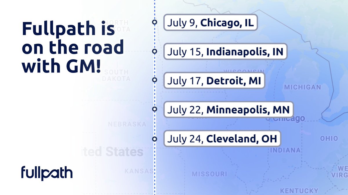 Join us throughout July on the GM Roadshow for an exclusive opportunity to learn how GM dealers can leverage their IMR funds to activate their data with Fullpath’s AI solutions. 
⁠
Learn more about Fullpath’s GM program &gt;&gt; hubs.la/Q03w9Qj_0