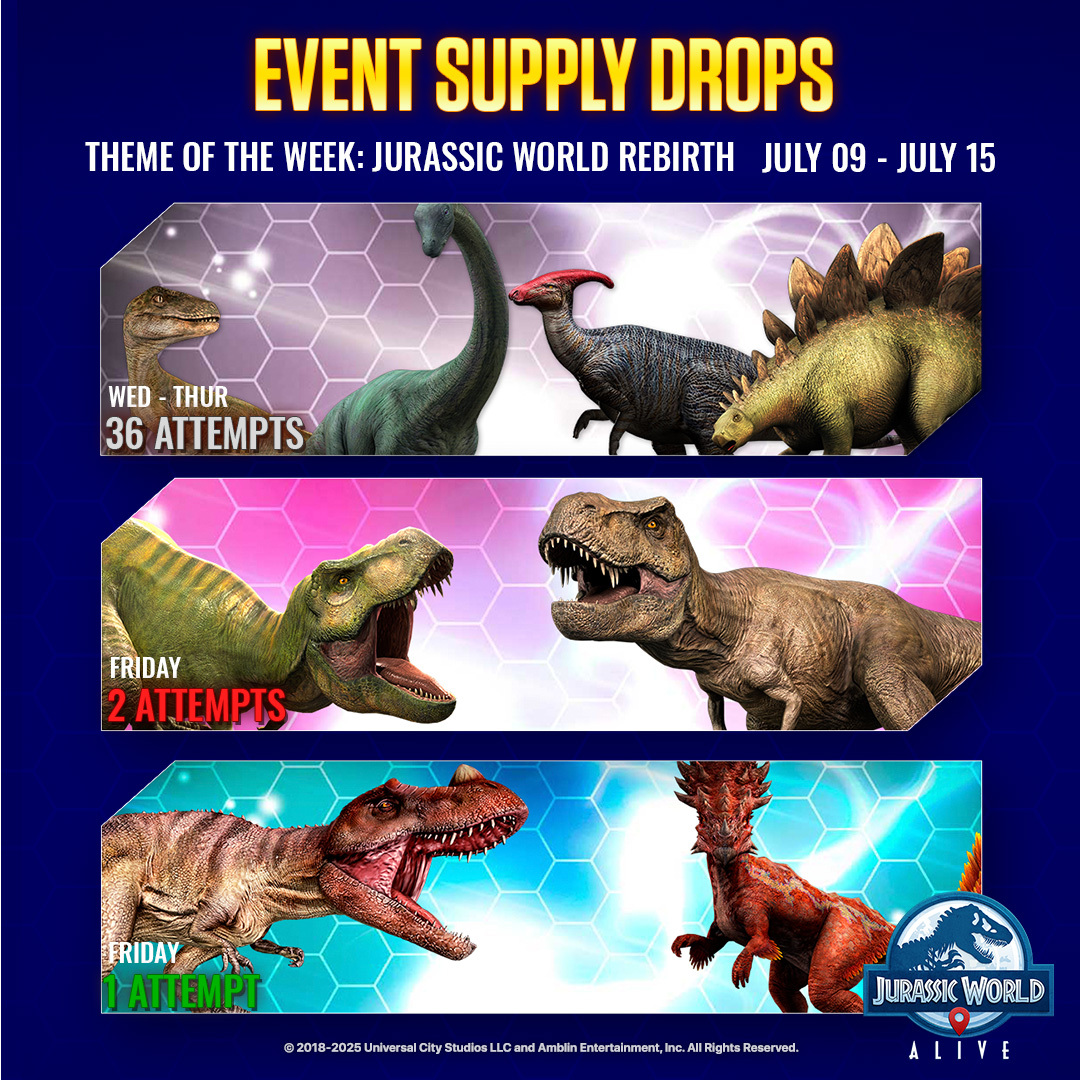 JWorldAlive's tweet image. Get ready for a new week! Follow us &amp;amp; stay up-to-date with the weekly Events. Who will you be darting this week? 

Note: If changes occur, we’ll make sure to mention them here
Play today and Claim your FREE in-game gift: ludia.gg/JWA25_708