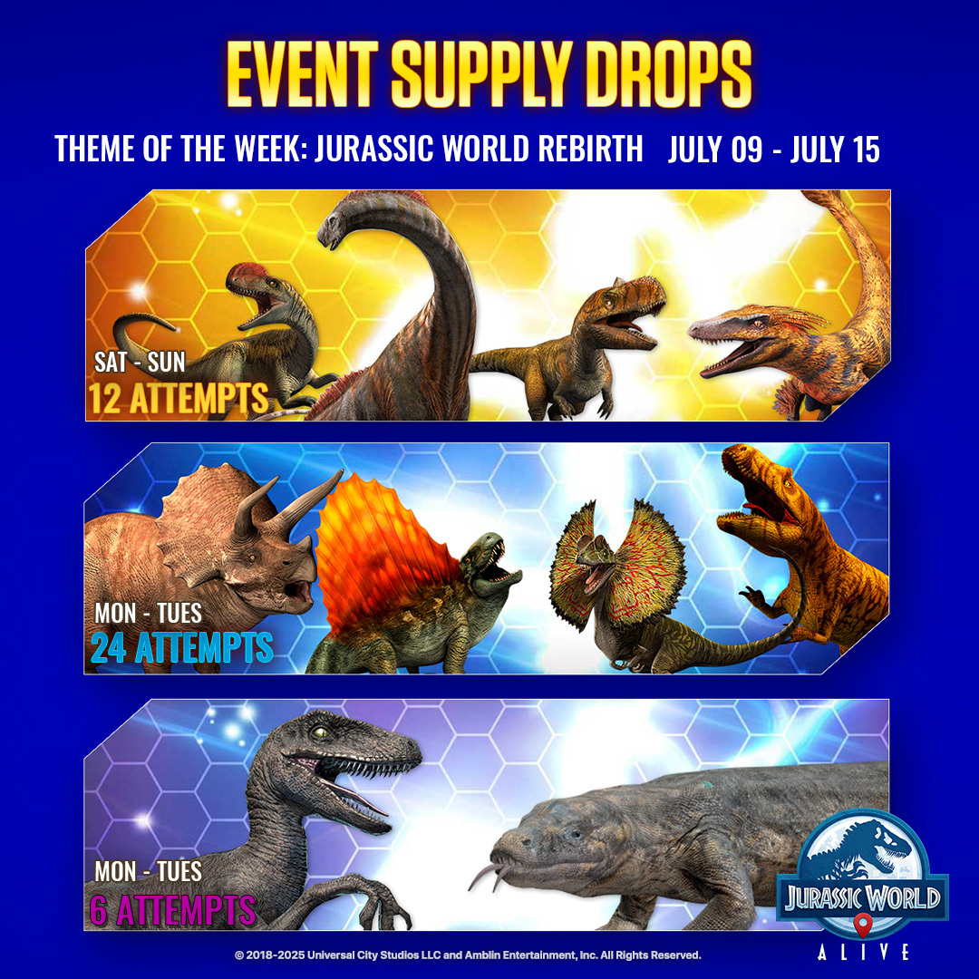 JWorldAlive's tweet image. Get ready for a new week! Follow us &amp;amp; stay up-to-date with the weekly Events. Who will you be darting this week? 

Note: If changes occur, we’ll make sure to mention them here
Play today and Claim your FREE in-game gift: ludia.gg/JWA25_708
